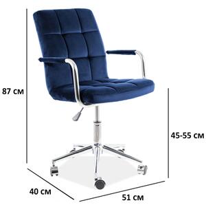 Kancelárska stolička Q-022 zamat granátová bluvel 86
