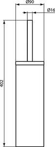Ideal Standard IOM toaletná kefa postavené oceľová A9108MY