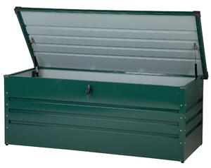 Vonkajší úložný box zelený objem 600 L galvanizovaná oceľ priemyselná záhrada
