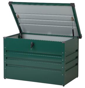 Vonkajší úložný box zelený objem 300 L galvanizovaná oceľ priemyselná záhrada