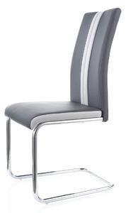 Stolička H200 chróm/sivá