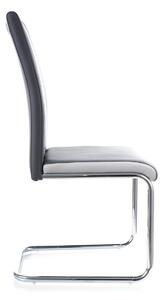 Stolička H200 chróm/sivá