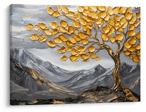 Obraz – Strom so zlatými listami (70x50 cm)