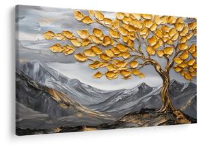 Obraz – Strom so zlatými listami (90x60 cm)