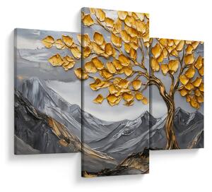 Obraz – Strom so zlatými listami (90x60 cm)