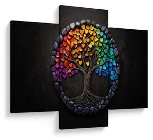 Obraz – Strom plný farebných sŕdc (90x60 cm)