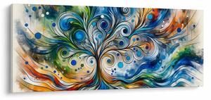 Obraz – Farebný energetický strom (120x50 cm)