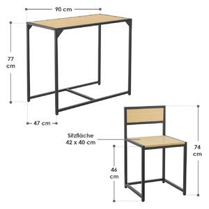 Súprava kuchynského stola so stolom a 2 stoličkami - svetlé prevedenie