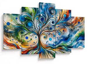 Obraz – Farebný energetický strom (150x105 cm)