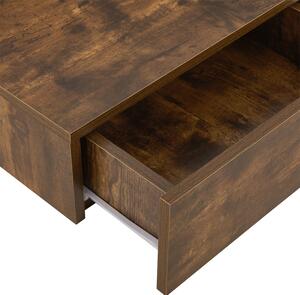 Nástenný nočný stolík 46x30x15 cm so šuflíkom, vzhľad dreva