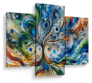 Obraz – Farebný energetický strom (90x60 cm)