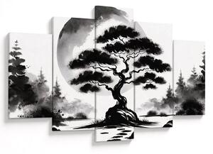 Obraz – Čiernobiela bonsai (150x105 cm)