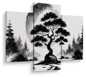 Obraz – Čiernobiela bonsai (90x60 cm)