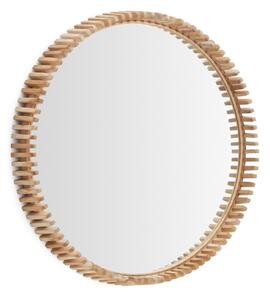 Nástenné zrkadlo s dreveným rámom ø 80 cm Polke – Kave Home
