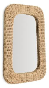 Nástenné zrkadlo s ratanovým rámom 38x59 cm Zilna – Kave Home