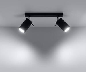 Sollux Lighting Ring stropné svietidlo 2x40 W čierna SL.0092