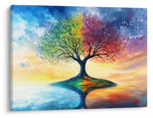 Obraz – Maľovaný strom ročných období (70x50 cm)