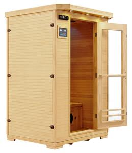Infračervená sauna/ tepelná kabína Oslo s keramickými radiátormi a drevom Hemlock