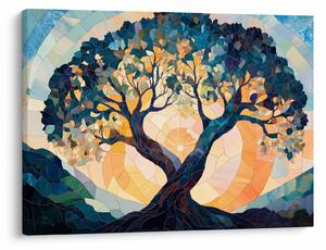 Obraz – Mozaika – slnko a strom II. (70x50 cm)