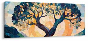 Obraz – Mozaika – slnko a strom II. (120x50 cm)