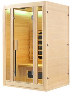 Infračervená sauna/tepelná kabína Nyborg S120K s keramikou, panelovým radiátorom a drevom Hemlock