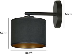 Emibig Hilde nástenná lampa 1x60 W čierna 1054/K1