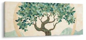 Obraz – Elegantná mozaika so stromom (120x50 cm)