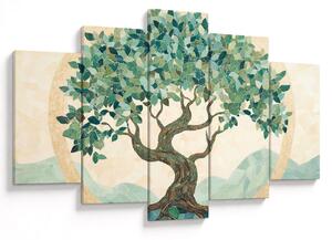 Obraz – Elegantná mozaika so stromom (150x105 cm)