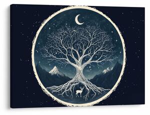 Obraz – Magický strom s jeleňom II. (70x50 cm)