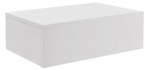 Nástenný nočný stolík 46x30x15 cm so šuflíkom, biely