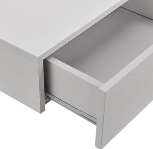 Nástenný nočný stolík 46x30x15 cm so šuflíkom, biely