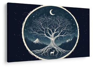 Obraz – Magický strom s jeleňom II. (90x60 cm)