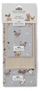 Bavlnené utierky v súprave 3 ks 45x65 cm Hen House – Cooksmart ®