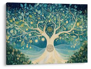 Obraz – Magický strom so špirálami (70x50 cm)