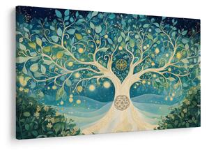 Obraz – Magický strom so špirálami (90x60 cm)