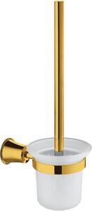 Omnires Art LIne toaletná kefa priskrutkované sklenená-zlatá AL53620GL