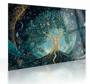 Sklenený obraz – Strom života vo vesmíre (70x50 cm)