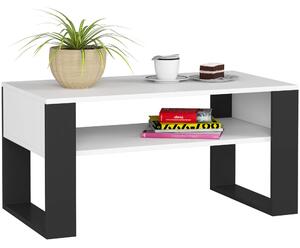 Ak furniture Konferenčný stolík DOMI biely/čierny