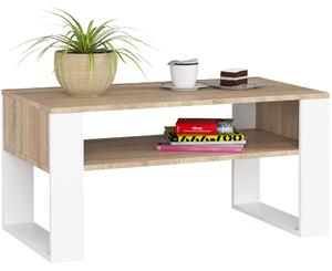 Ak furniture Konferenčný stolík DOMI dub sonoma/biely