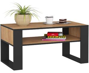 Ak furniture Konferenčný stolík DOMI dub craft zlatý/čierny