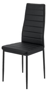 Jedálenská stolička Loja 4ks set - čierna