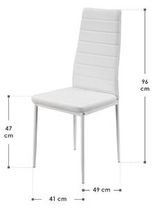 Jedálenská stolička Loja 2ks set - biela