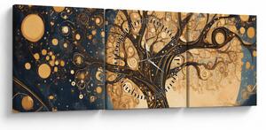 Obraz – Surrealistický strom (s hodinami) (90x30 cm)