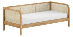 Jednolôžková posteľ z dubového dreva s roštom 90x200 cm v prírodnej farbe Olive Captain Rotan – Vipack