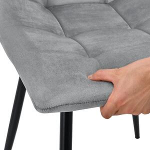 Jedálenská stolička Blanca 2ks set - svetlosivá