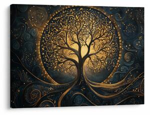 Obraz – Strom so zlatou aurou (70x50 cm)