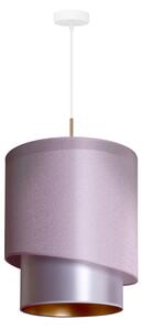 Duolla - Luster na lanku PARIS 1xE27/15W/230V pr. 40 cm ružová/strieborná/medená