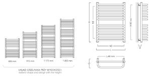 Instal Projekt Standard 3D kúpeľňový radiátor rebríkový 68.6x30 cm biela STD-30/70B