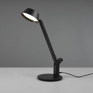 Stolná LED lampa Ava s funkciou stmievania, čierna