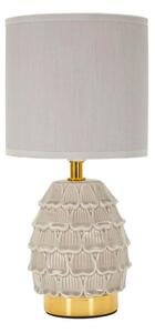 Béžová keramická stolová lampa s textilným tienidlom (výška 30,5 cm) Pigny – Mauro Ferretti